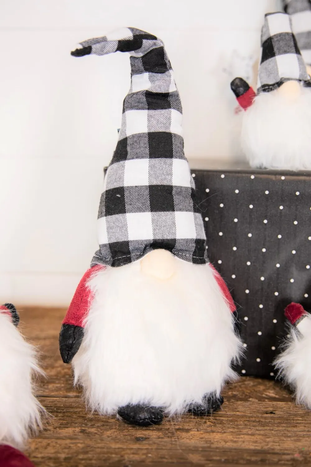 Decorator's Warehouse 9” Buffalo Check Gnome > Sale|Christmas Accents