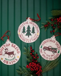 Decorator's Warehouse Buffalo Check Metal Holiday Design Christmas Ornaments > Christmas Sale|Christmas Decor