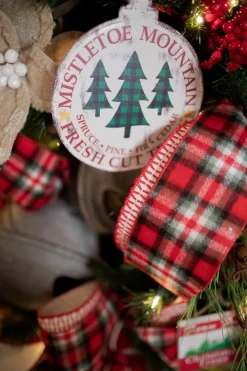 Decorator's Warehouse Buffalo Check Metal Holiday Design Christmas Ornaments > Christmas Sale|Christmas Decor