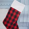 Decorator's Warehouse Buffalo Check Stocking with White Trim > Christmas Textiles|Christmas Decor