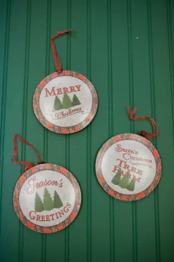 Decorator's Warehouse 6.6” Buffalo Plaid Metal Christmas Ornaments > Christmas Ornaments|Christmas Ornaments
