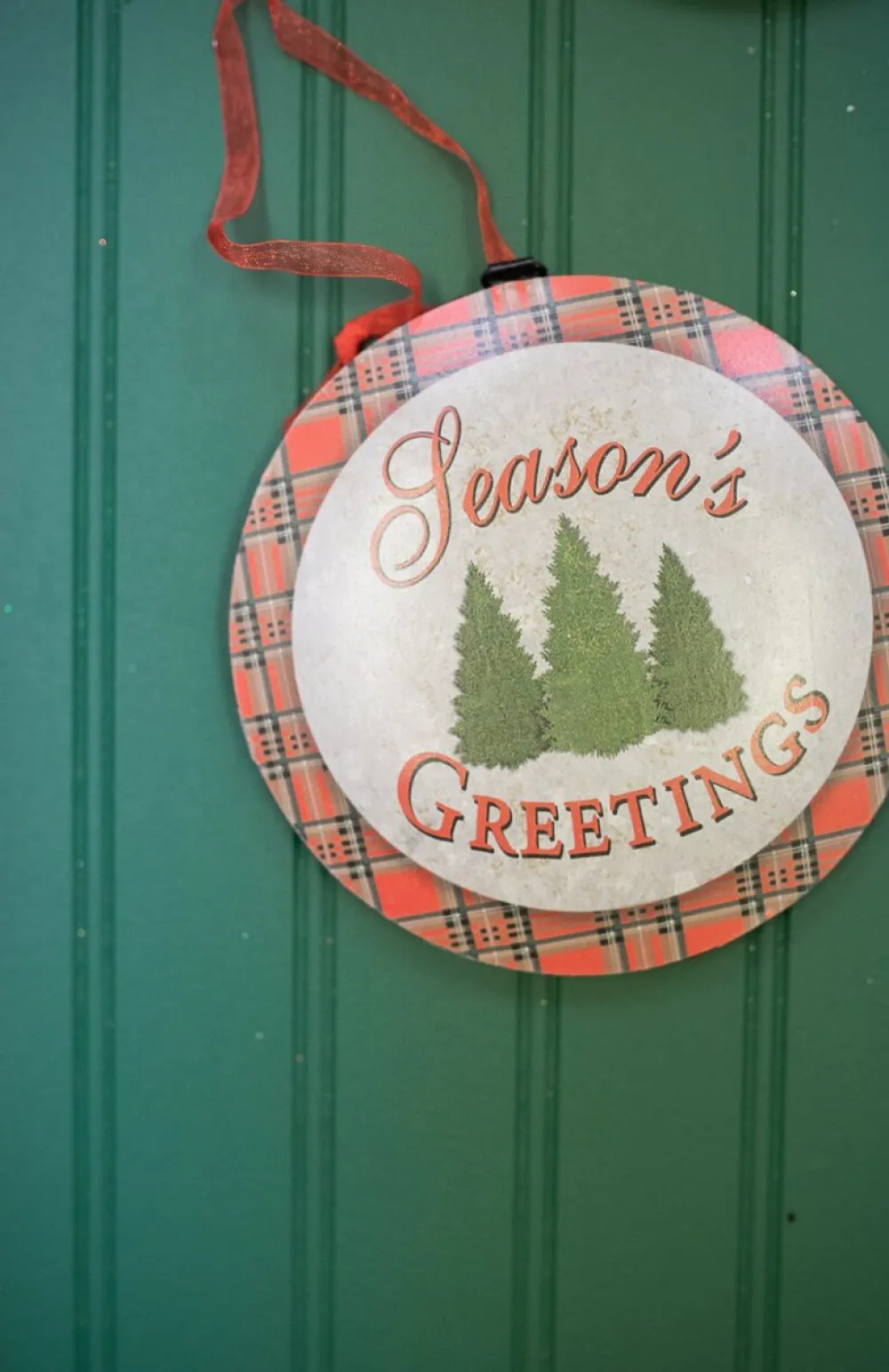 Decorator's Warehouse 6.6” Buffalo Plaid Metal Christmas Ornaments > Christmas Ornaments|Christmas Ornaments