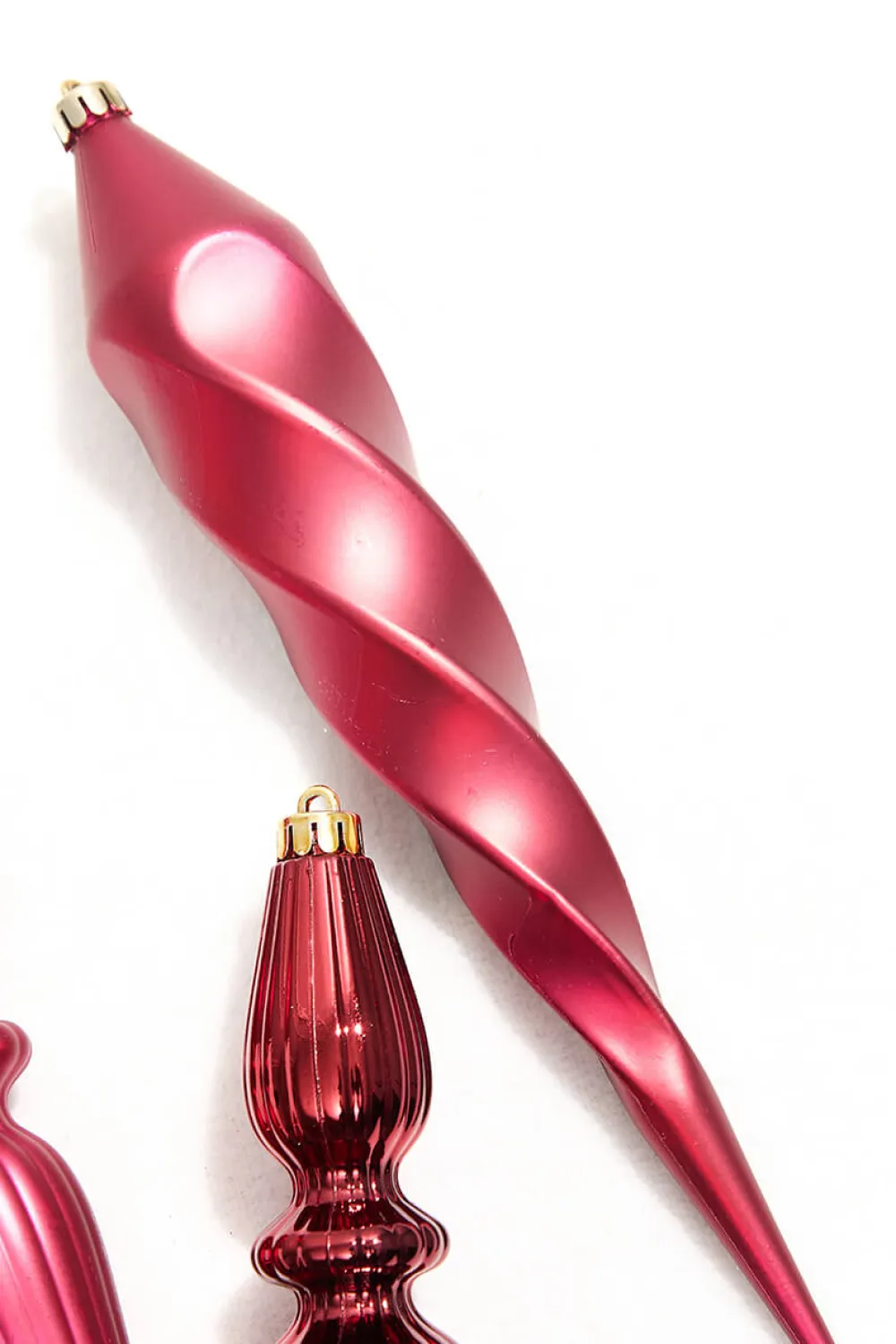 Decorator's Warehouse 12" Burgundy Finial Boxed - Set of 4 > Boxed Sets|Christmas Decor