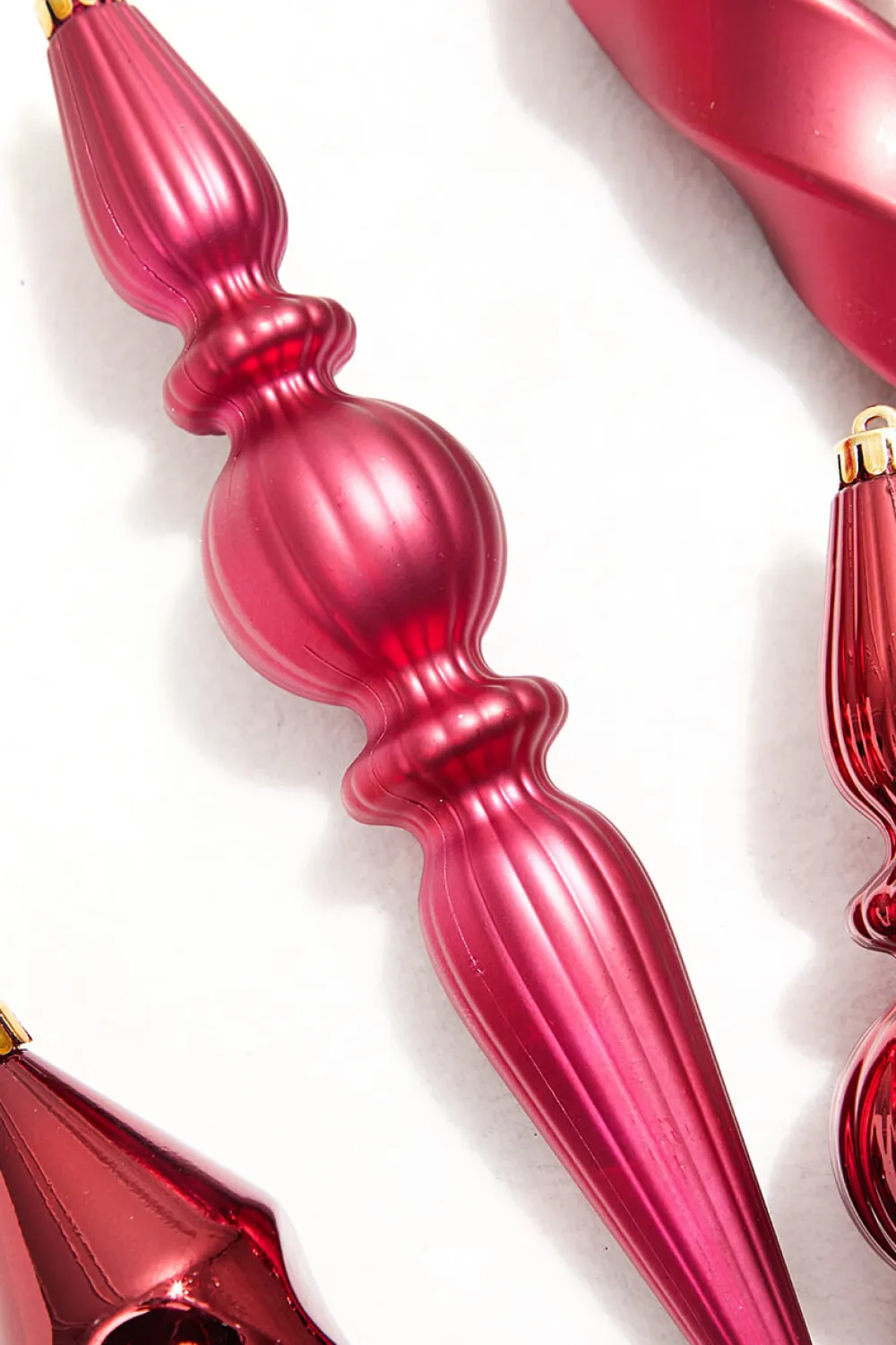 Decorator's Warehouse 12" Burgundy Finial Boxed - Set of 4 > Boxed Sets|Christmas Decor