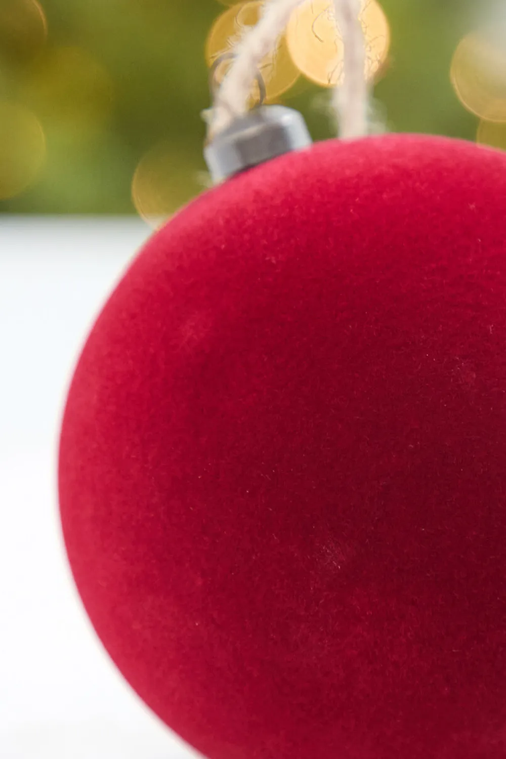 Decorator's Warehouse 4" Burgundy Flocked Ball Ornament > Christmas Decor|Jewel Tones