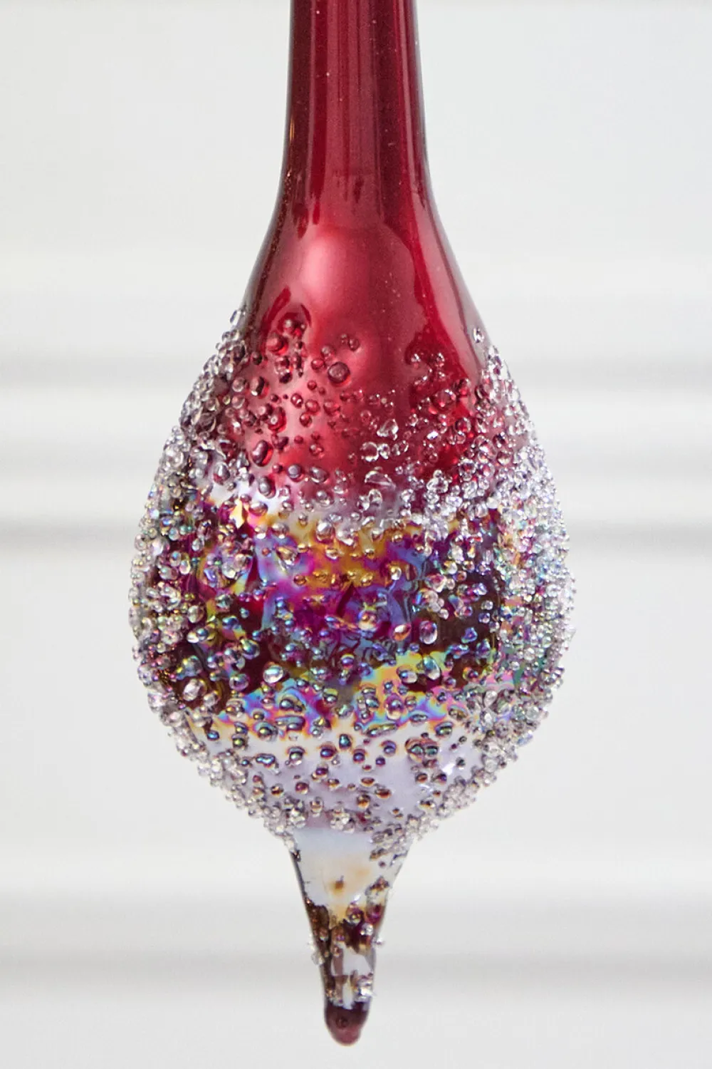 Decorator's Warehouse 15.5" Burgundy Glass Drop Ornament > Christmas Decor|Jewel Tones