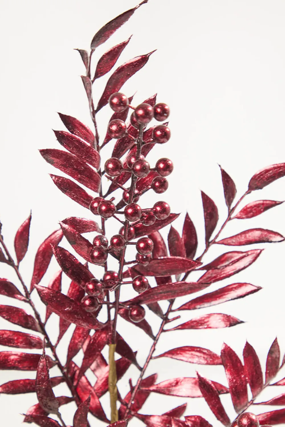 Decorator's Warehouse 30" Burgundy Metallic Pepperberry Stem > Jewel Tones|Christmas Sprays