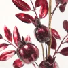 Decorator's Warehouse 26" Burgundy Metallic Pomegranate Stem > Jewel Tones|Christmas Sprays