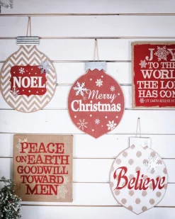 Decorator's Warehouse Burlap Ornament Wall Hangings > Farmhouse|Christmas Decor