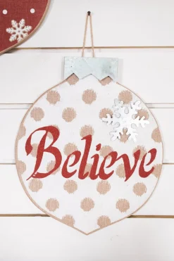 Decorator's Warehouse Burlap Ornament Wall Hangings > Farmhouse|Christmas Decor