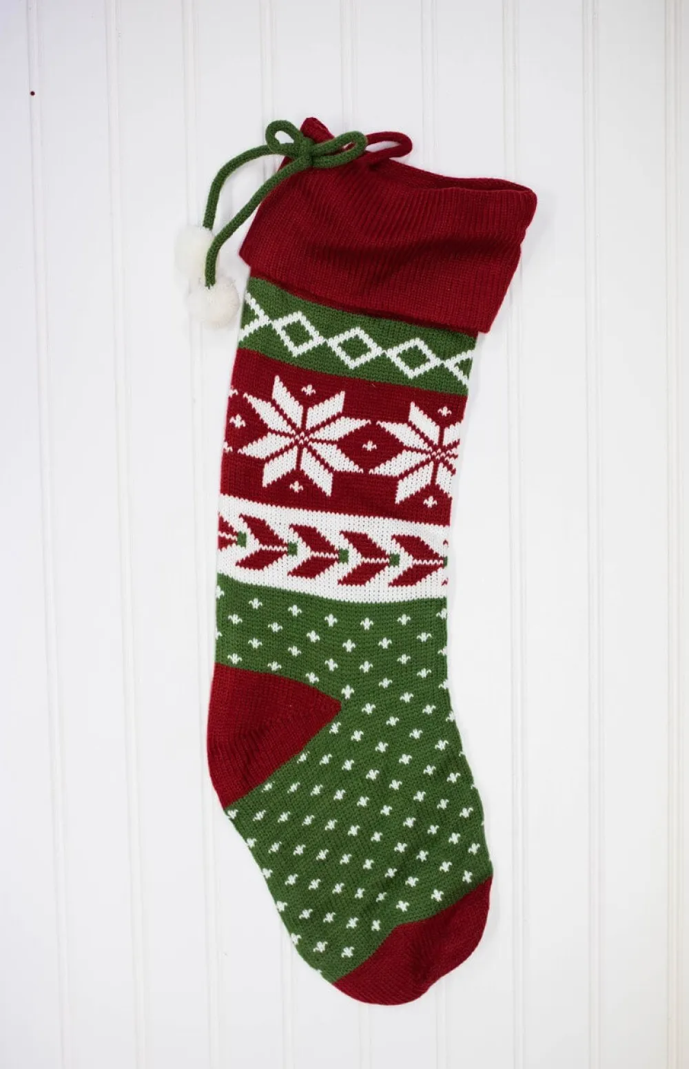 Decorator's Warehouse 21” Cable Knit Sweater Stocking > Christmas Textiles|Christmas Decor