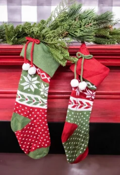 Decorator's Warehouse 21” Cable Knit Sweater Stocking > Christmas Textiles|Christmas Decor