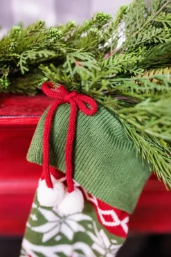 Decorator's Warehouse 21” Cable Knit Sweater Stocking > Christmas Textiles|Christmas Decor
