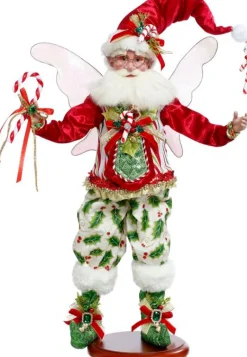 Decorator's Warehouse 21" Candycane Holly Fairy on Base - Mark Roberts > Mark Roberts