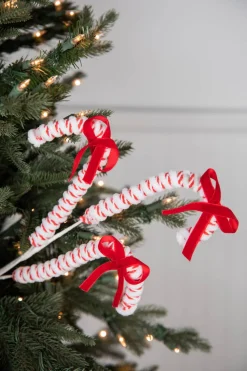 Decorator's Warehouse 24” Candy Cane Spray with Bow > Gingerbread|Peppermint