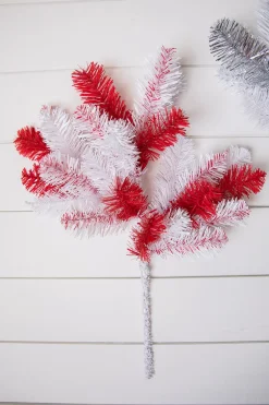 Decorator's Warehouse 21” Caprico PVC Spray - Red & White > Christmas Sprays|Christmas Decor