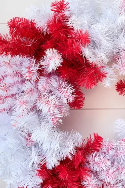 Decorator's Warehouse 30" Caprico Red/White Wreath > Christmas Decor|All Wreaths