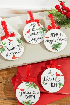 Decorator's Warehouse Cardinal Chorus Ornament - Assortment of 5 > Christmas Ornaments|Cardinal