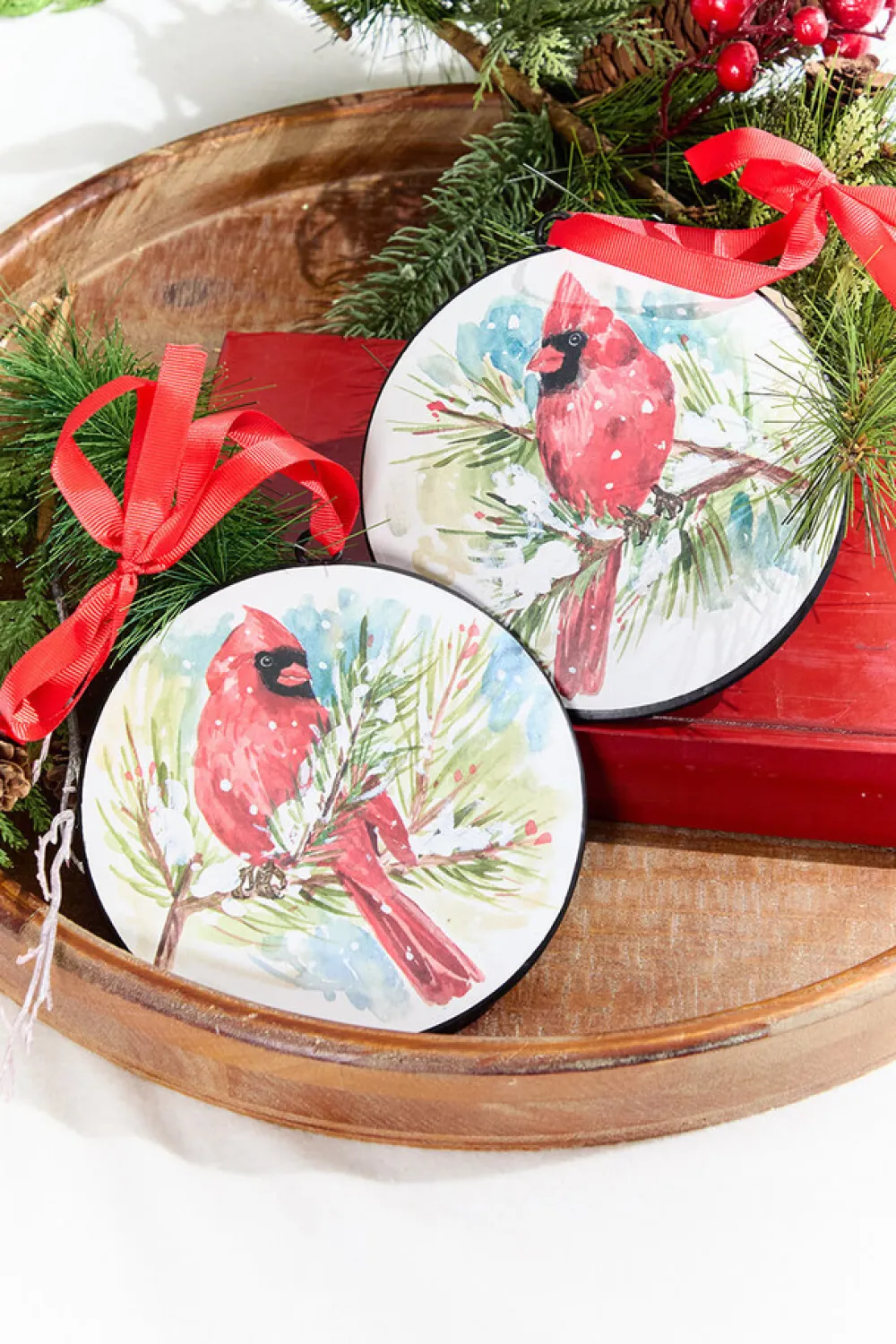 Decorator's Warehouse Cardinal Christmas Ornaments Mini Bundle > Cardinal|Christmas Decor