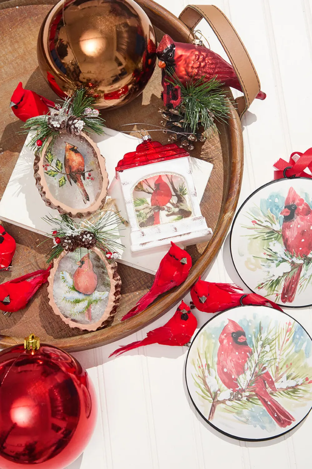 Decorator's Warehouse Cardinal Christmas Ornaments Mini Bundle > Cardinal|Christmas Decor