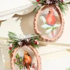 Decorator's Warehouse 5" Cardinal Disc Glass Ornament > Cardinal|Christmas Decor
