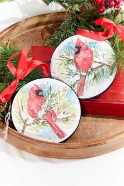 Decorator's Warehouse 5.75" Cardinal & Pine Ornament > Christmas Ornaments|Cardinal