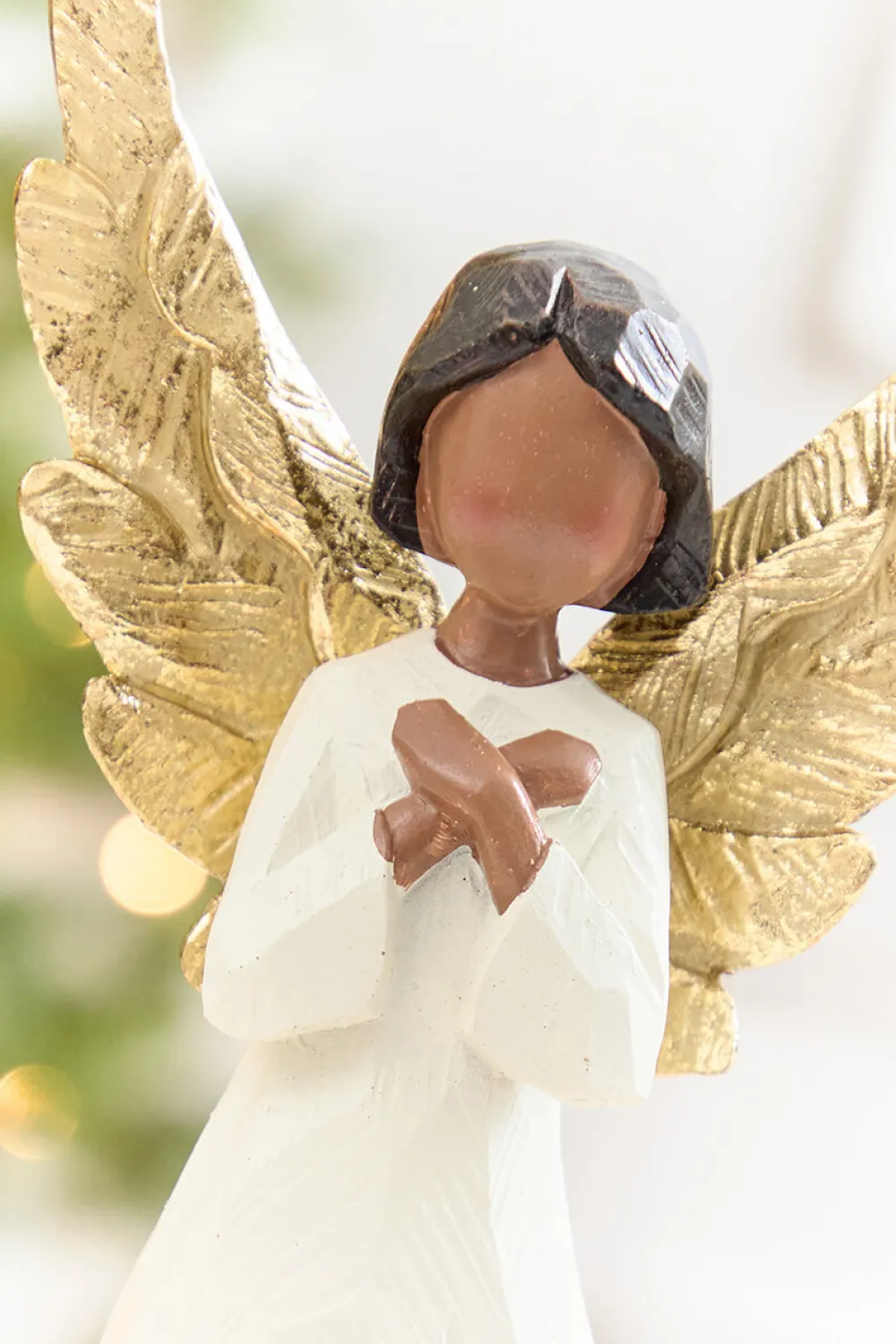 Decorator's Warehouse 9.5" Carved Resin Angel > Santas & Angels|Christmas Decor