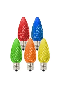 Decorator's Warehouse Case - Multi C9 Wonderful Faceted (500pcs) > C9 Bulbs|Christmas Decor