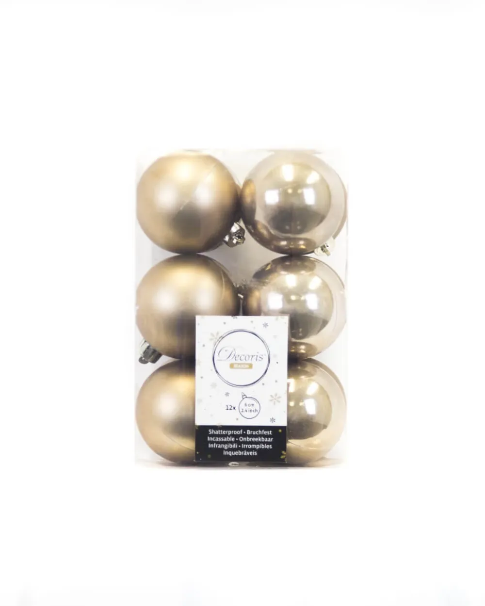 Decorator's Warehouse Cashmere Brown Assorted 6cm Shatterproof - Set of 12 > Sugar & Spice|Boxed Sets
