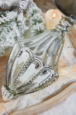 Decorator's Warehouse 12" Cathedral Antique Mercury Glass Ornament > White Christmas|Christmas Decor