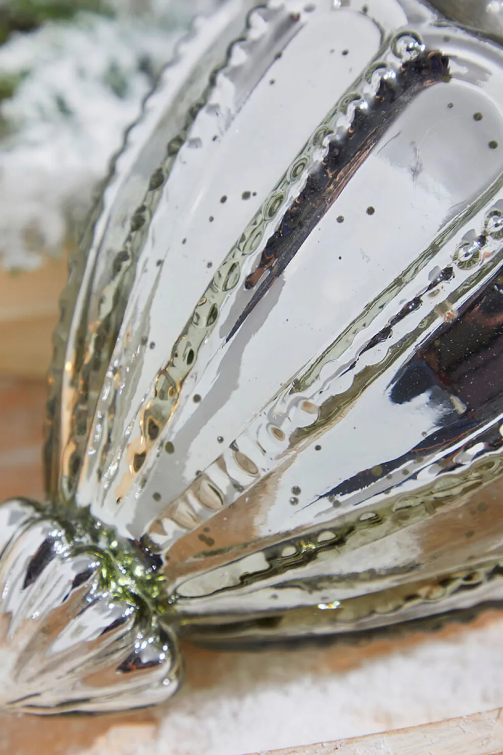 Decorator's Warehouse 12" Cathedral Antique Mercury Glass Ornament > White Christmas|Christmas Decor