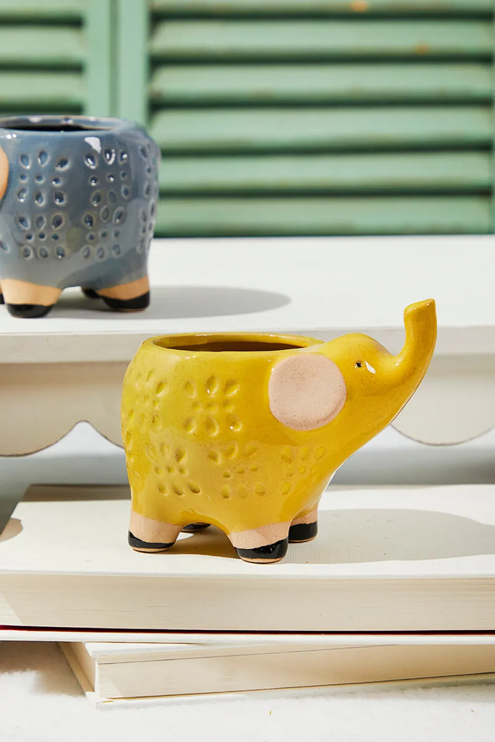 Decorator's Warehouse 5" Ceramic Elephant Planter Set of 3 > Christmas Decor|Spring Decor