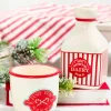 Decorator's Warehouse 6" Ceramic Milk Jar "North Pole Dairy" > Gingerbread|Christmas Accents