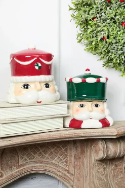 Decorator's Warehouse 6" Ceramic Nutcracker Container - 2 Assorted > Nutcracker|Christmas Sale