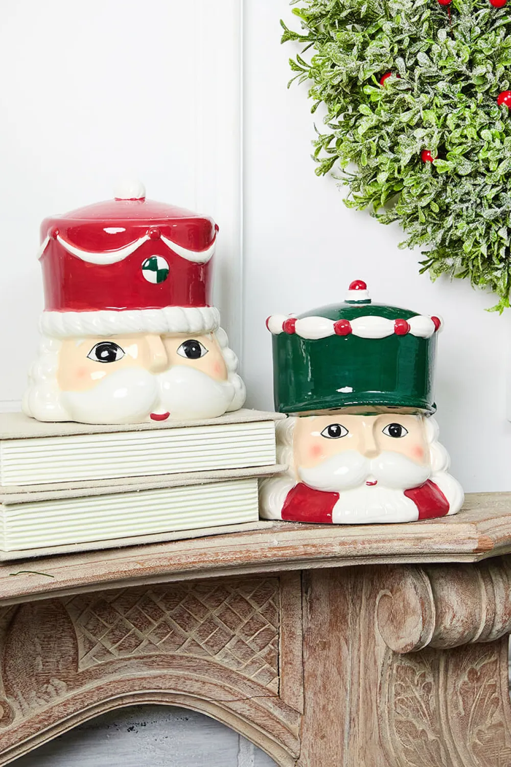 Decorator's Warehouse 6" Ceramic Nutcracker Container - 2 Assorted > Nutcracker|Christmas Sale