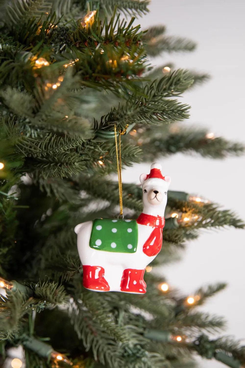 Decorator's Warehouse 3.3” Ceramic Winter Llama Christmas Ornament > Sale|Christmas Sale
