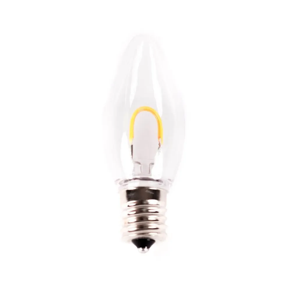 Decorator's Warehouse C9 Filament Bulb (25 bulbs/box) - Pure White > Vintage Christmas Lights|C9 Bulbs