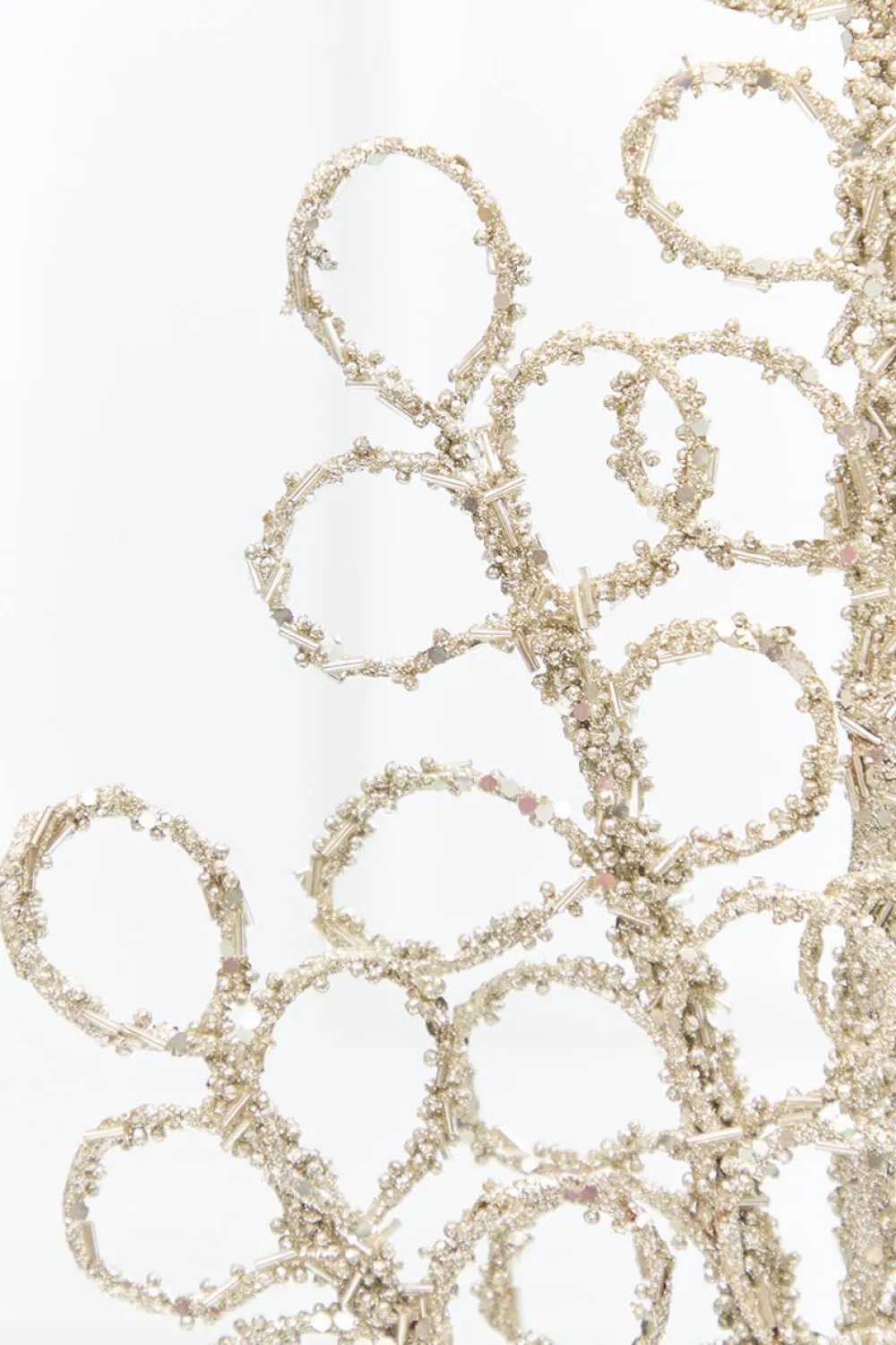 Decorator's Warehouse 28" Champagne Beaded Glitter Loop Spray > Christmas Sprays|Christmas Decor