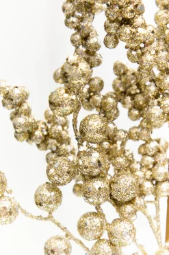 Decorator's Warehouse 20" Champagne Glitter Berry Spray > 2026 New Additions|Classic Christmas
