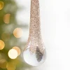 Decorator's Warehouse 10" Champagne Glitter Icicle Ornament > Gold & Champagne|Natural Elegance