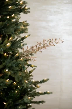 Decorator's Warehouse 29” Champagne Glitter Sequin Boxwood Berry Spray > Sugar & Spice|Christmas Sprays