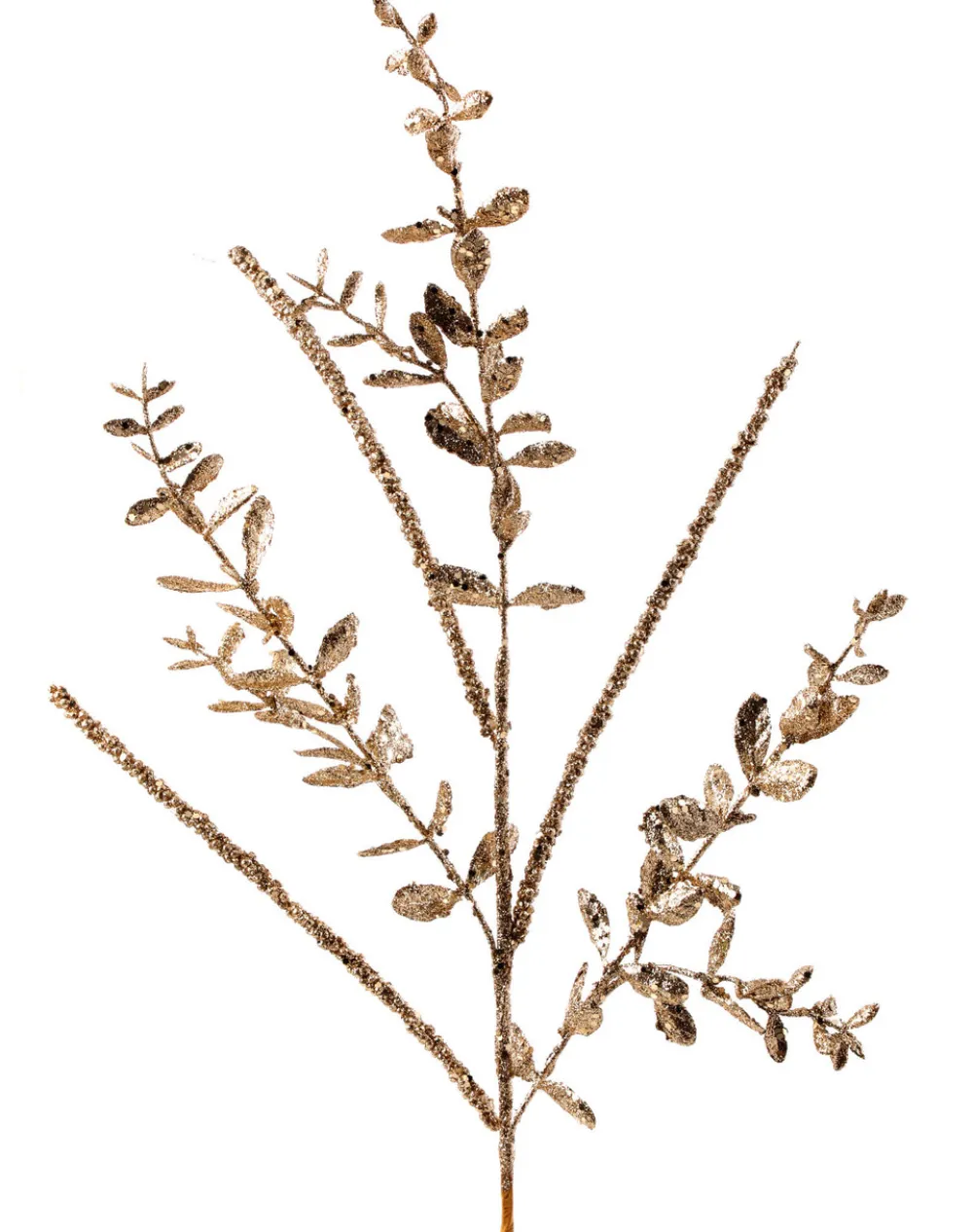 Decorator's Warehouse 29” Champagne Glitter Sequin Boxwood Berry Spray > Sugar & Spice|Christmas Sprays