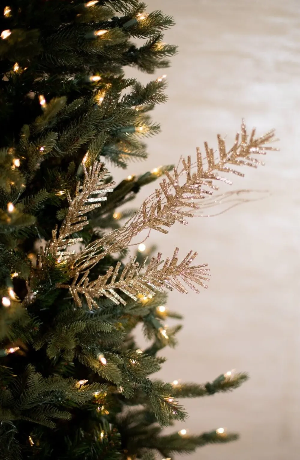 Decorator's Warehouse 30” Champagne Glitter Sequin Pine Spray > Christmas Sale|Christmas Sprays