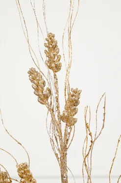 Decorator's Warehouse 36.5" Champagne with Glitter Grass Spray > Christmas Sprays|Christmas Decor
