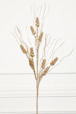 Decorator's Warehouse 36.5" Champagne with Glitter Grass Spray > Christmas Sprays|Christmas Decor