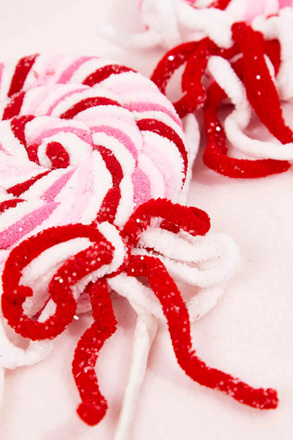 Decorator's Warehouse 21" Chenille Glitter Lollipop Spray - Red/Pink/White > Santa'S Sweet Shoppe|Christmas Sprays