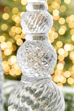 Decorator's Warehouse 15.5" Christmas Finial Lighted Globe > White Christmas|Christmas Decor