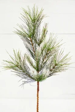 Decorator's Warehouse 24" Christmas Flocked Pine Spray > Tinsel & Pine|Christmas Decor