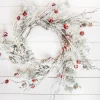 Decorator's Warehouse 24” Christmas Flocked Pine Wreath with Jingle Bells > Christmas Sale|Christmas Decor