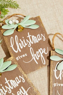 Decorator's Warehouse 4.5" Christmas Gives Hope/Love/Joy Ornament > Christmas Decor|Nativity Ornaments